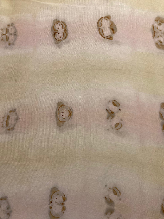 Pink Stripe Scarf, natural dyed, textile