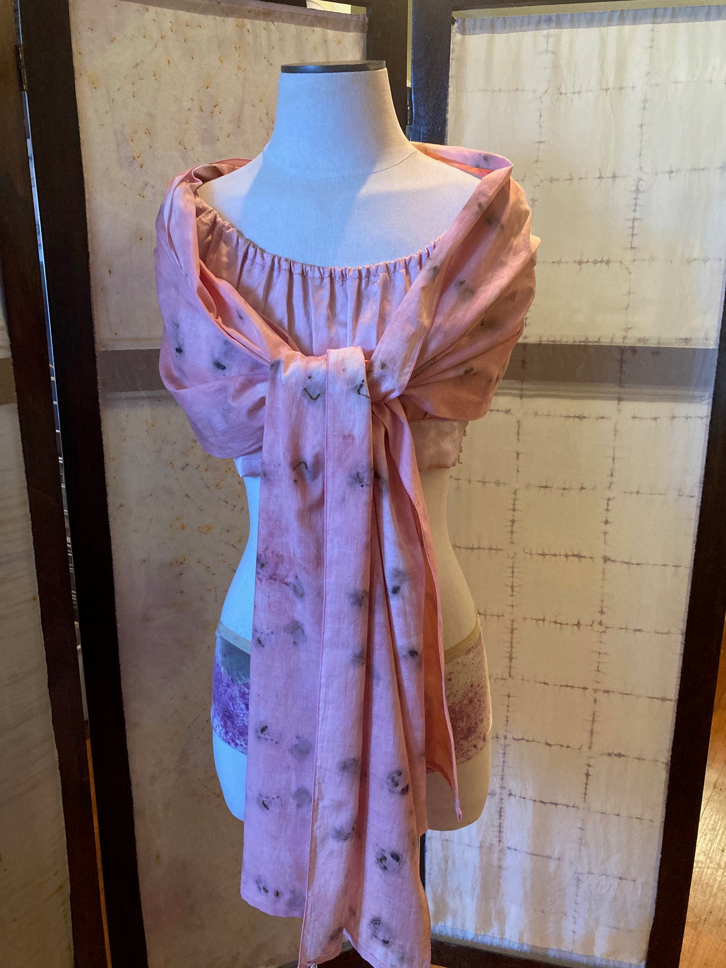 Scarf - Madder- Organic Cotton Voile