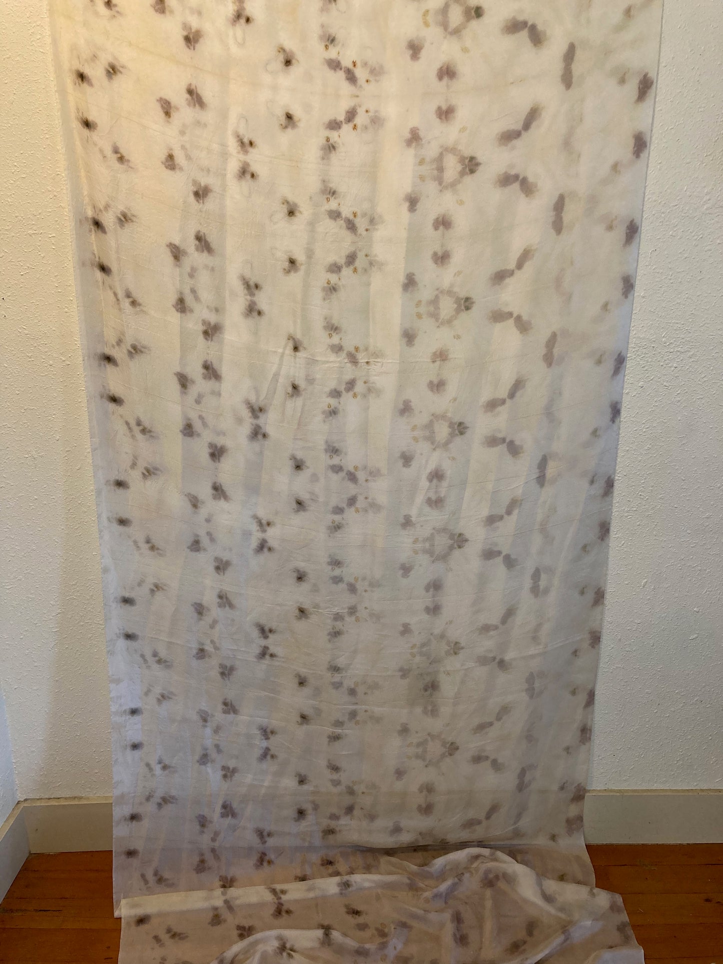 Silk Veil - hollyhock shibori