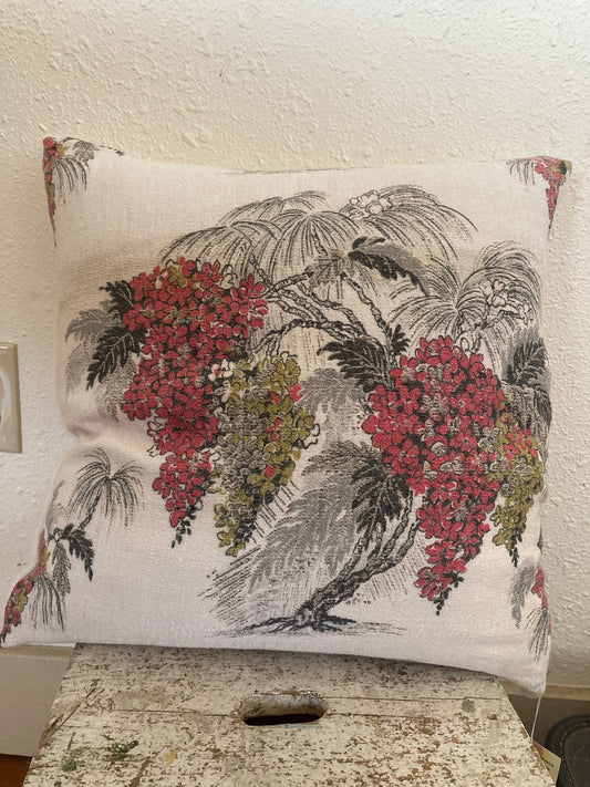 Mud Cloth Pillow - Faux Fur, Floral