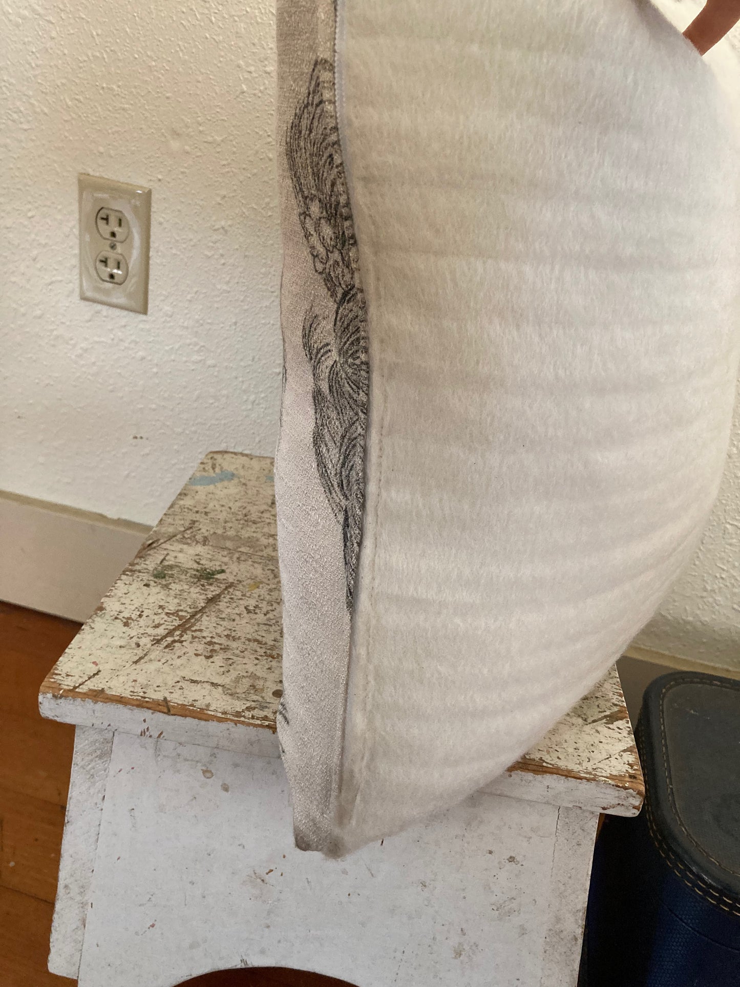 Mud Cloth Pillow - Faux Fur, Floral