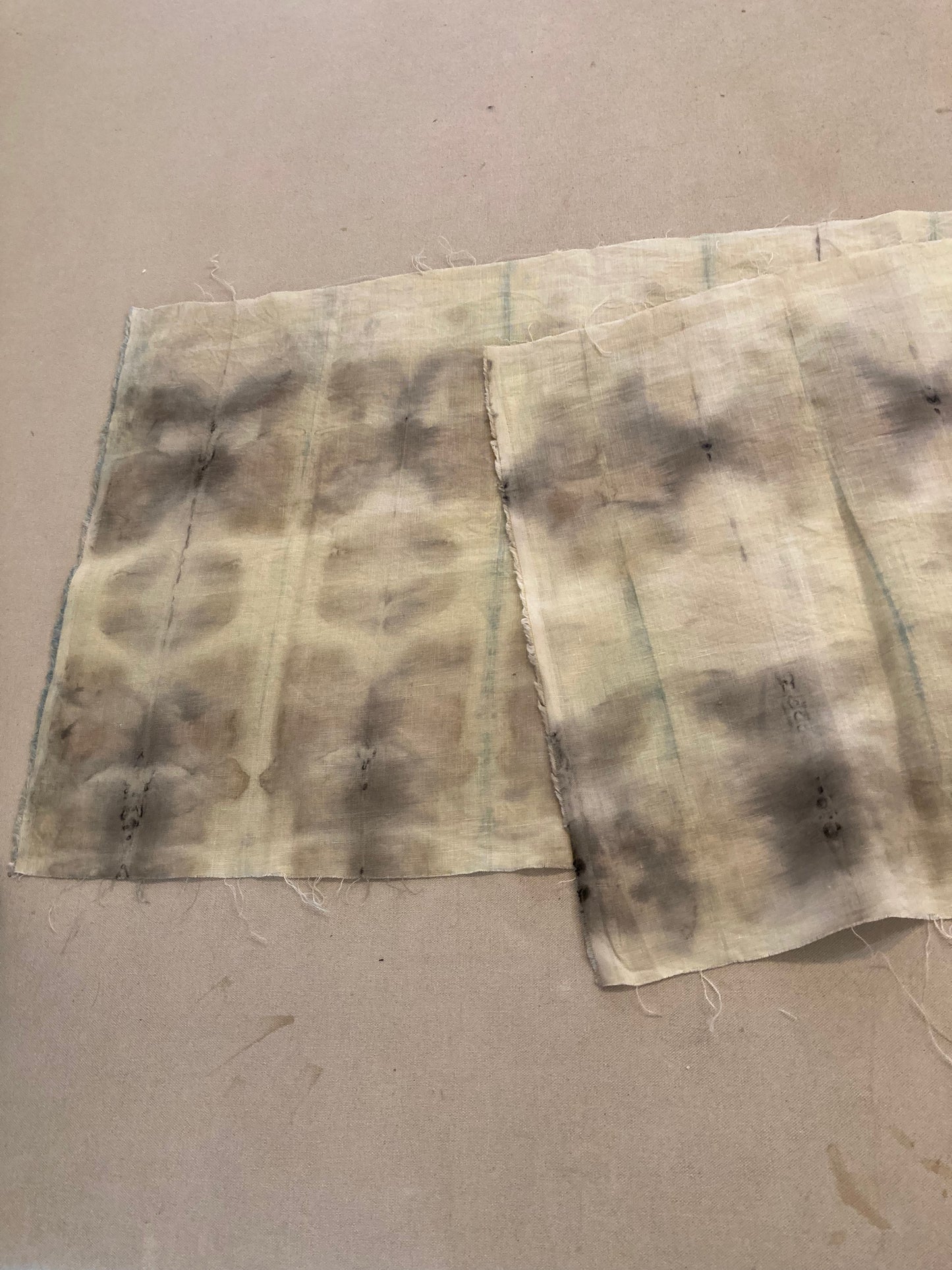 Linen Shibori Rose Textile