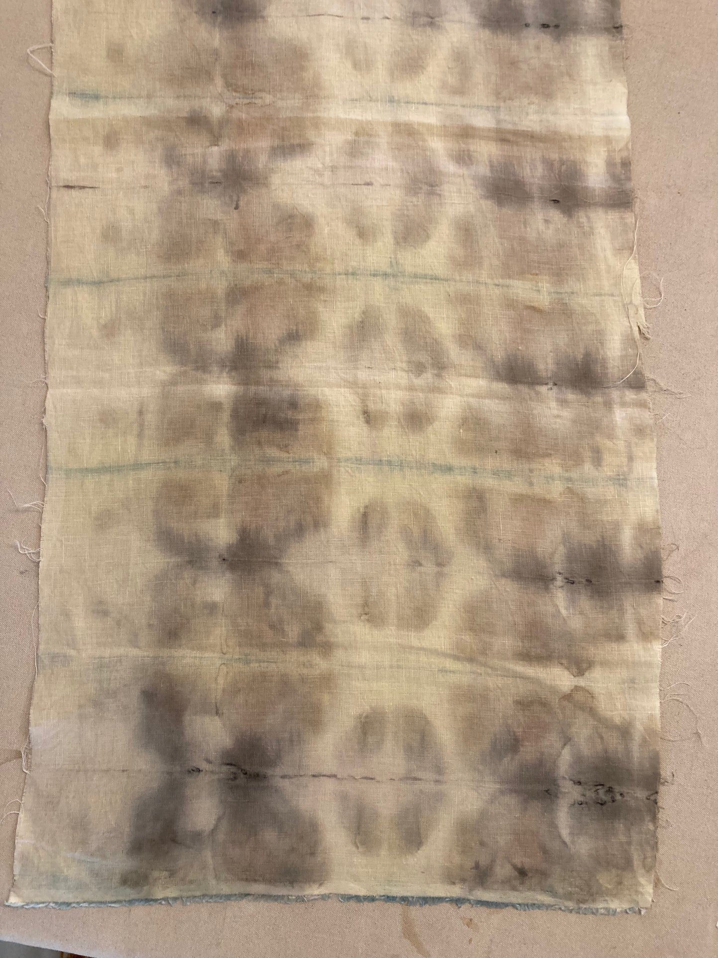 Linen Shibori Rose Textile