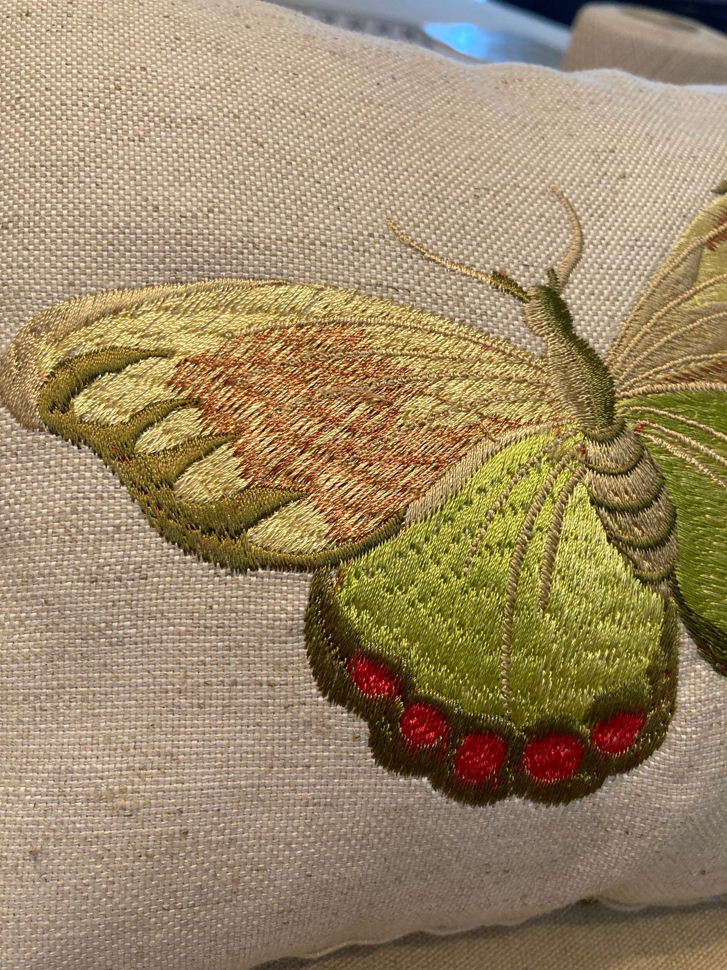 Herb Pillow - Butterfly embroidery