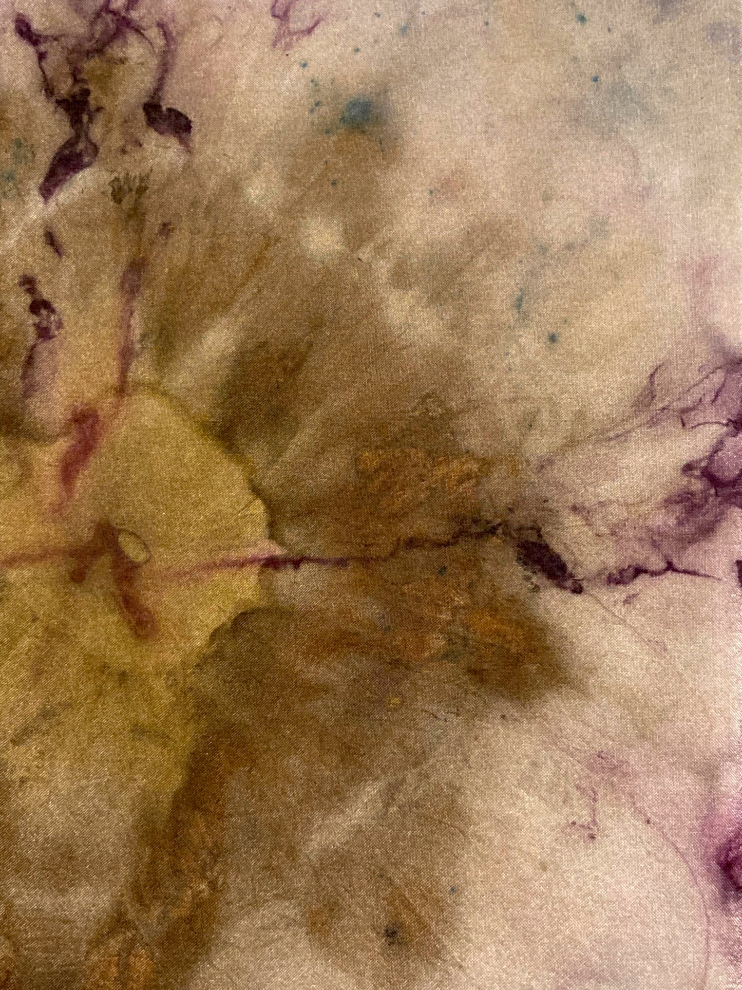 Silk Art -Chalcedony I - Rusted / Plant Dyed