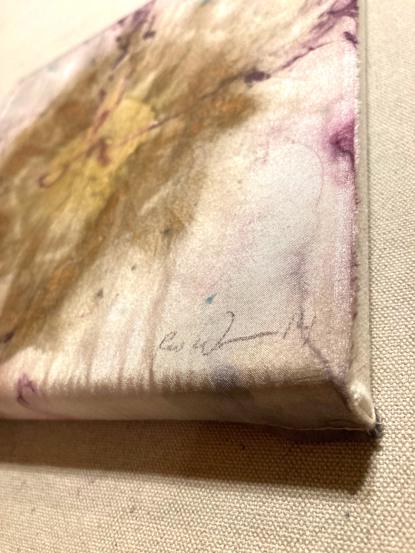 Silk Art -Chalcedony I - Rusted / Plant Dyed