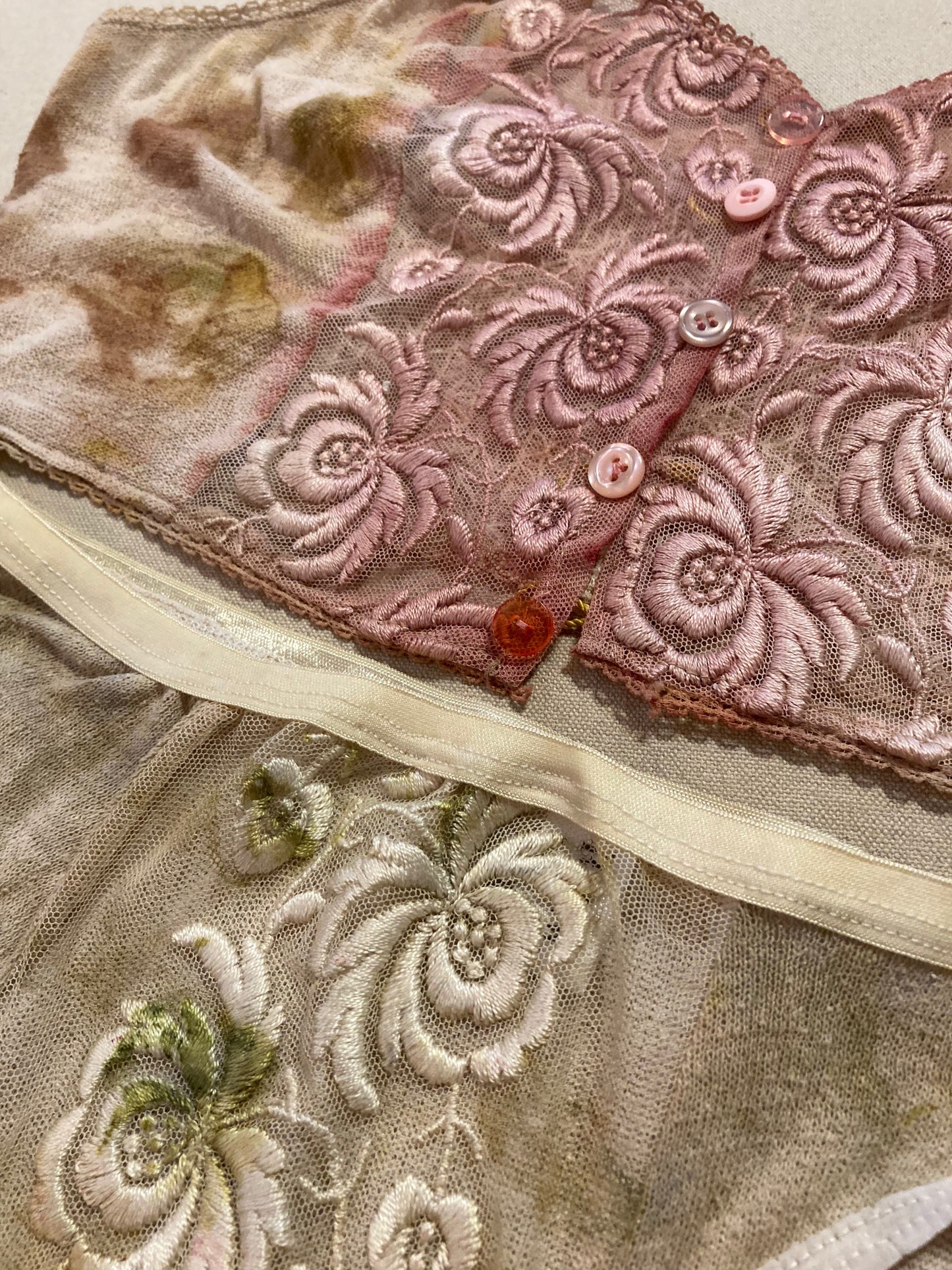 Silk and Vintage Lace Camisole and Undie set