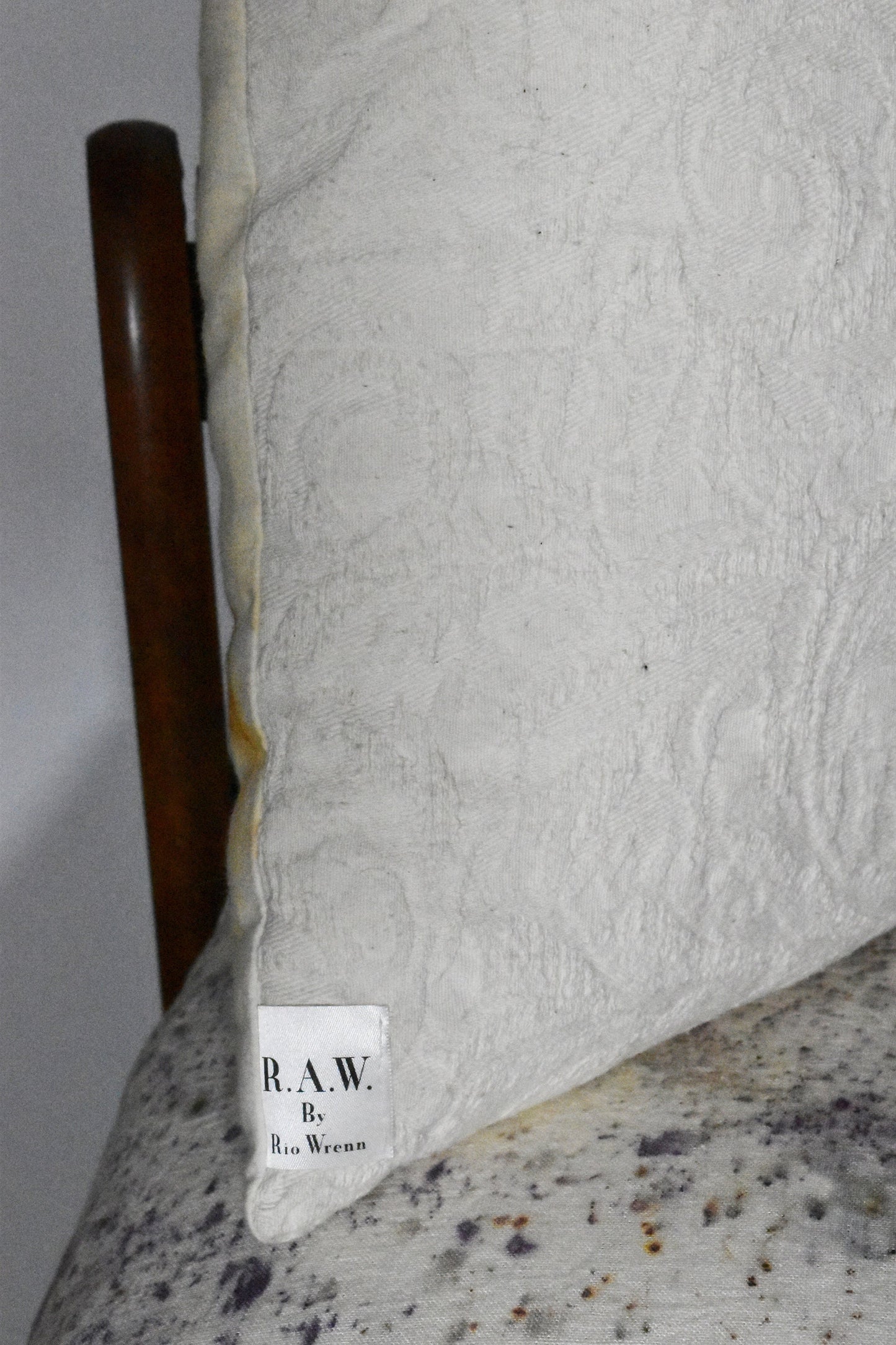 16" Rust Print Pillow , Cotton