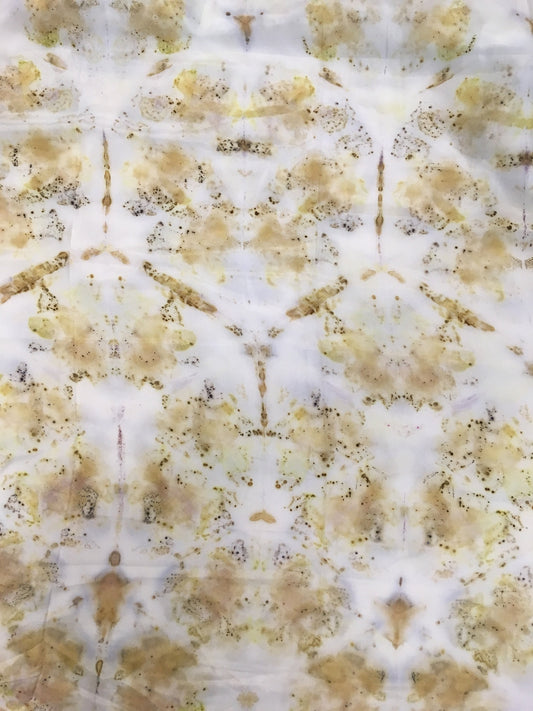 Rose Quartz Silk Scarf, Natual dyed, Composted