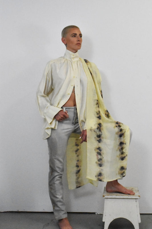 Rose City Native Scarf - Plant dyed, textile