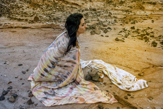 Jasper Silk Scarf, Natural Dyed Textiles