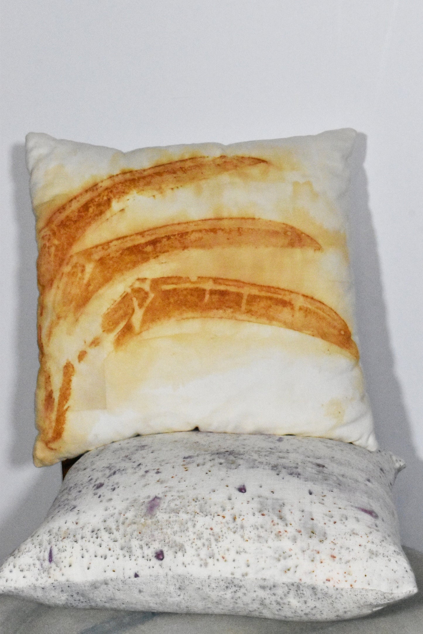 16" Rust Print Pillow , Cotton