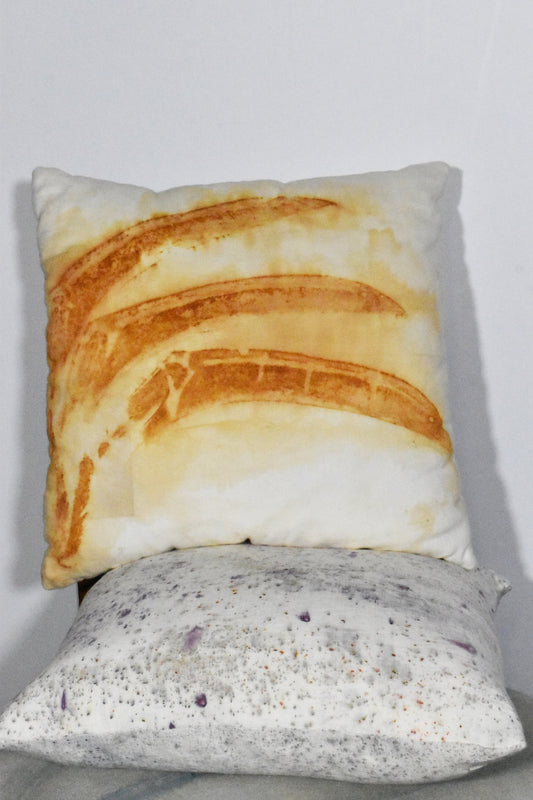 16" Rust Print Pillow , Cotton