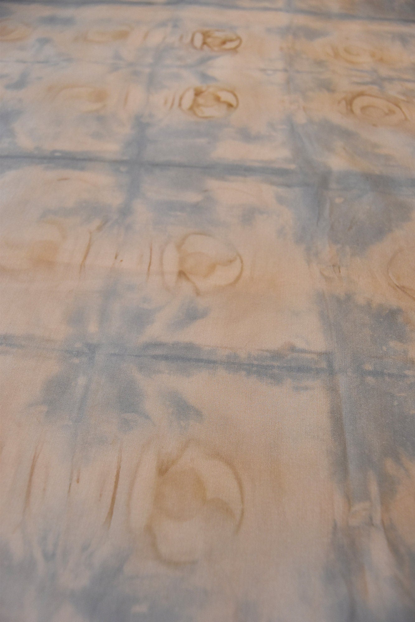 shibori and indigo fabric