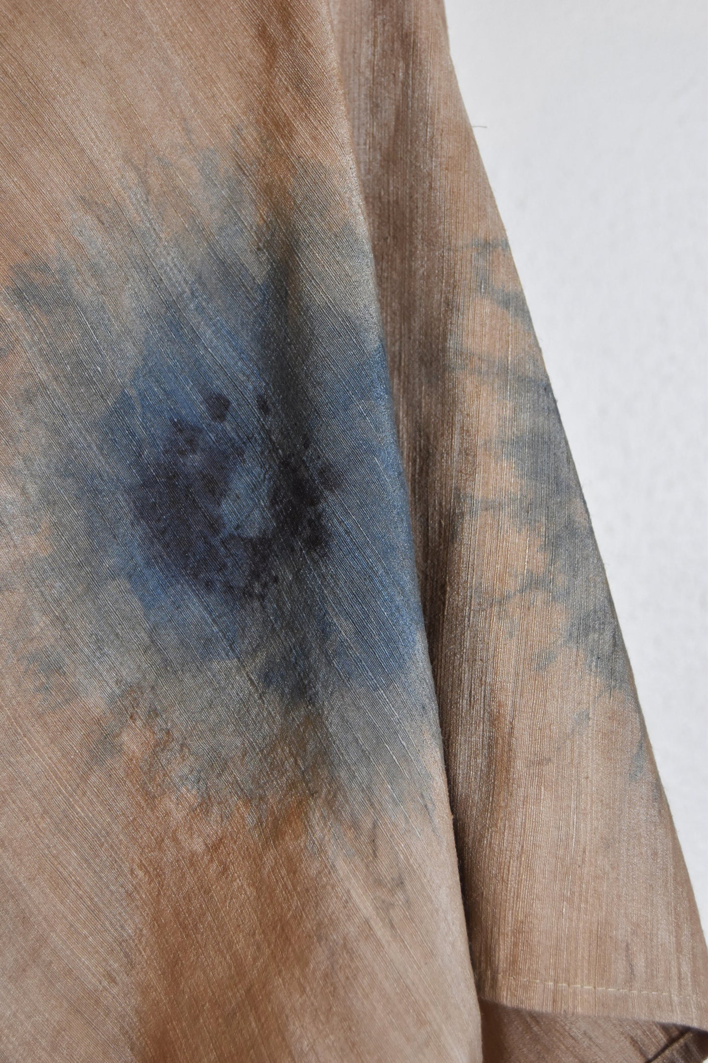 Natural Dyed Shawl - silk - indigo- shibori