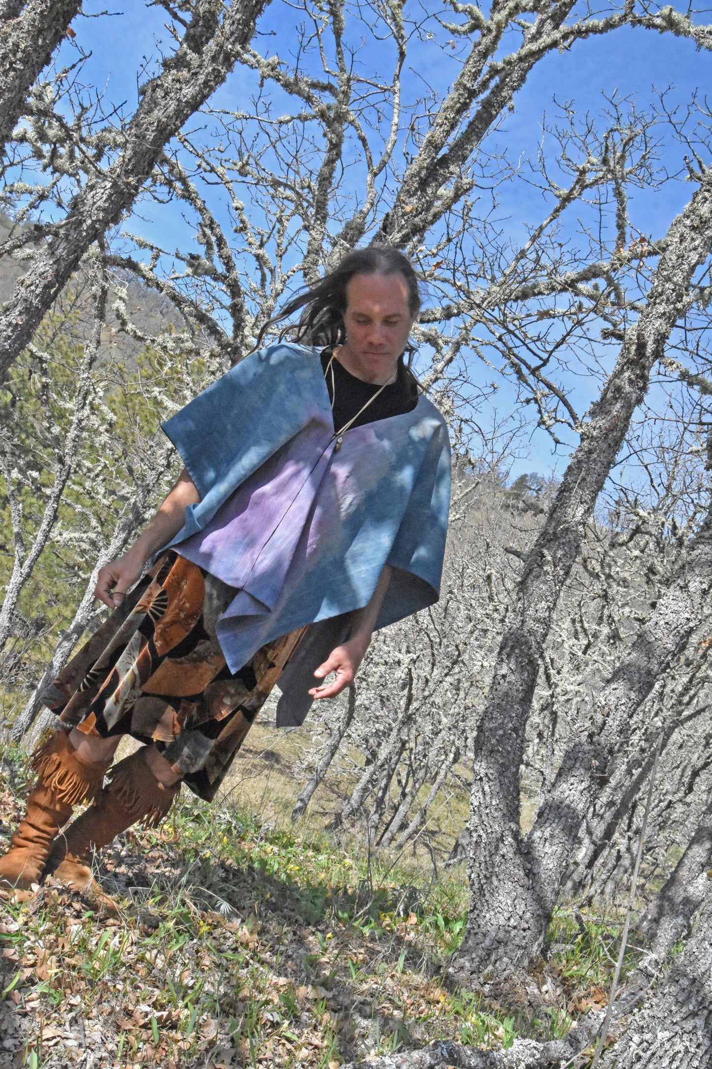 silk shawl - natural dyed