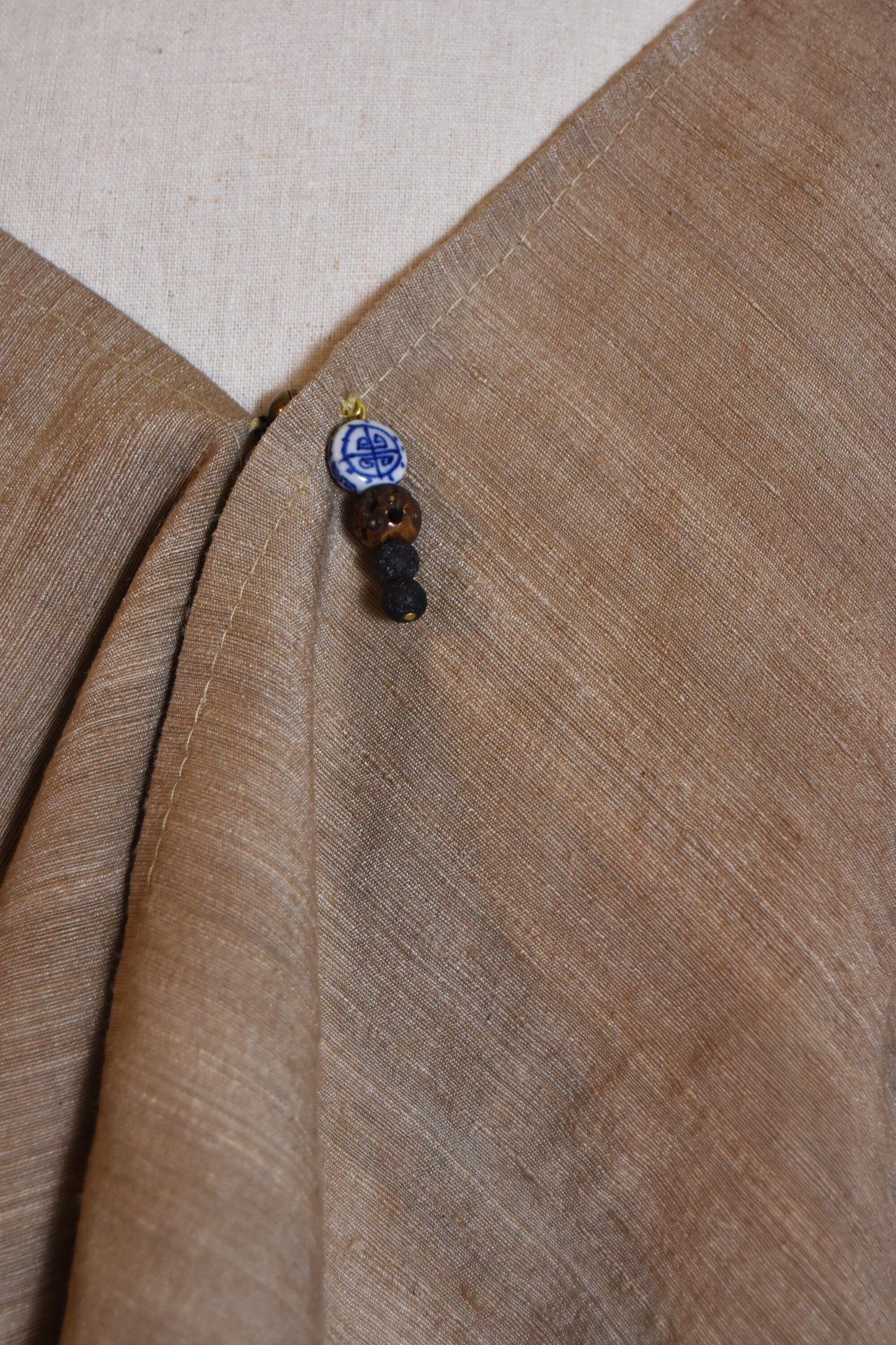 Natural Dyed Shawl - silk - indigo- shibori