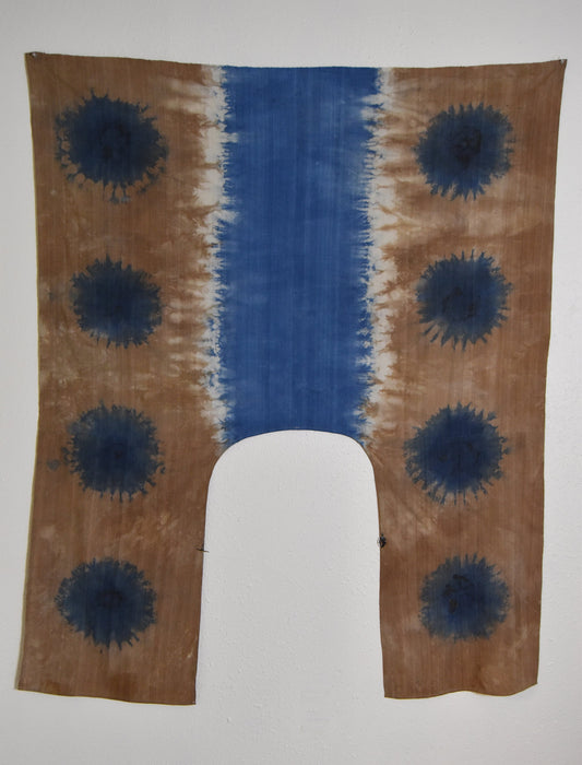 Natural Dyed Shawl - silk - indigo- shibori