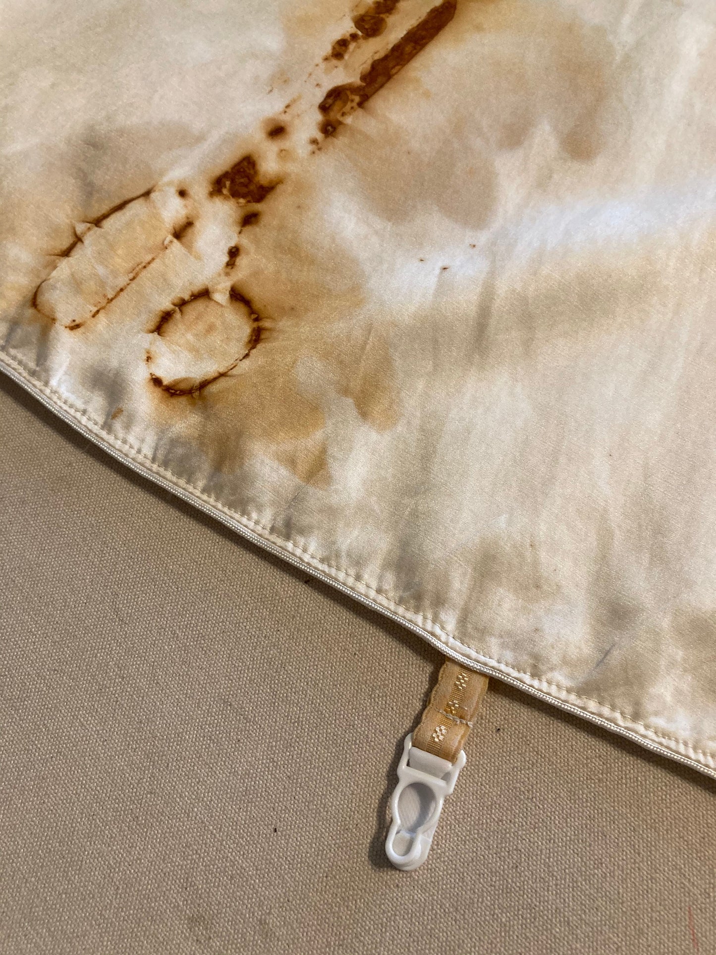 Sheer top slip- rust printed- cotton/ silk blend - lingerie