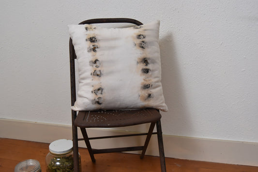 18" linen pillow - natural dyed - rose city stripe