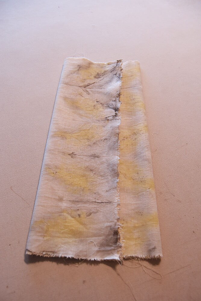 Plant dyed textile- botanical print