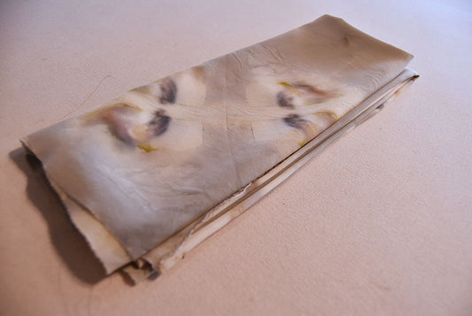 natural dyed fabric- silk - botanical print