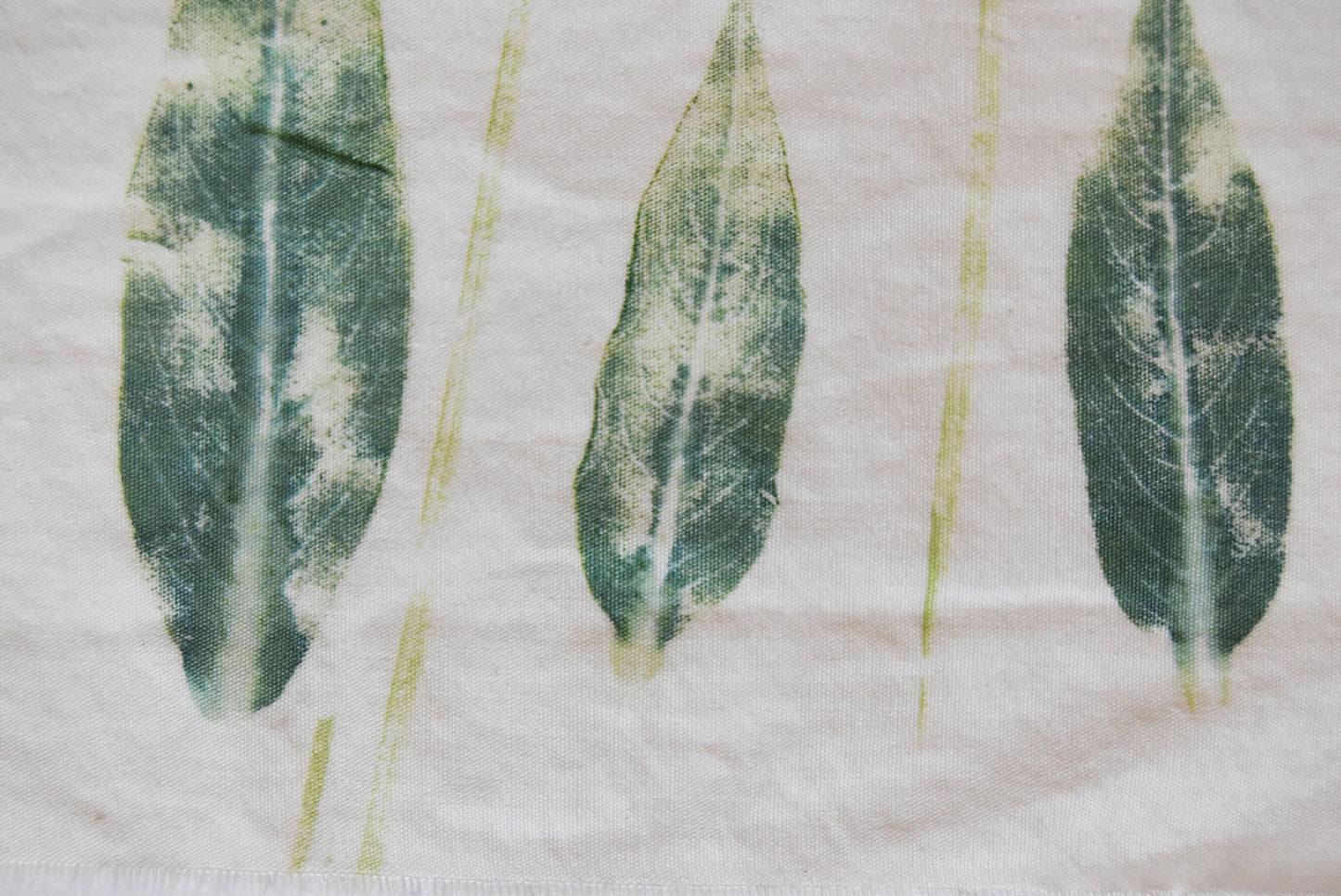 Tataki zome - Plant prints - organic - textile- cannabis
