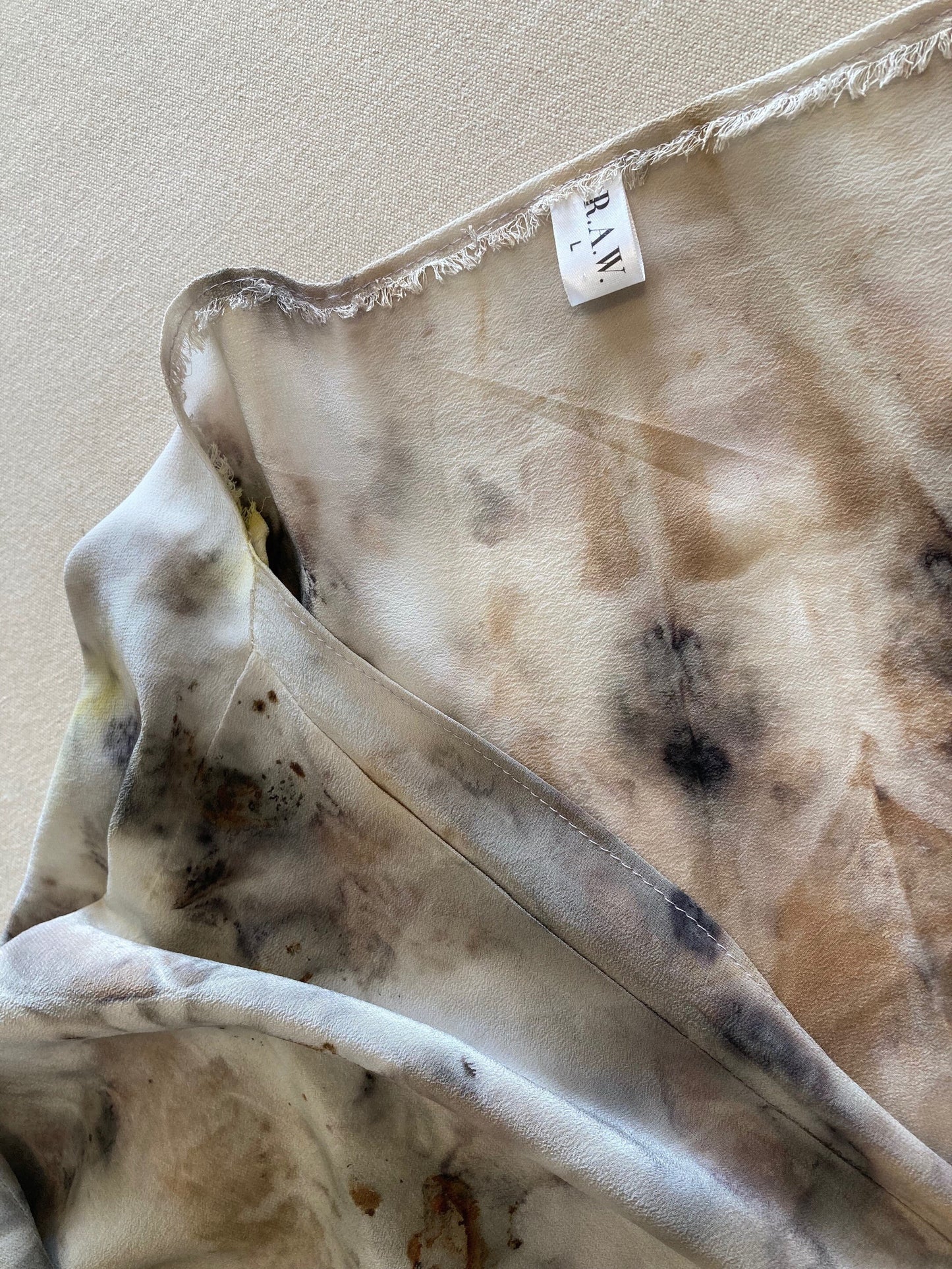 Botanical Print Poncho - natural dyed