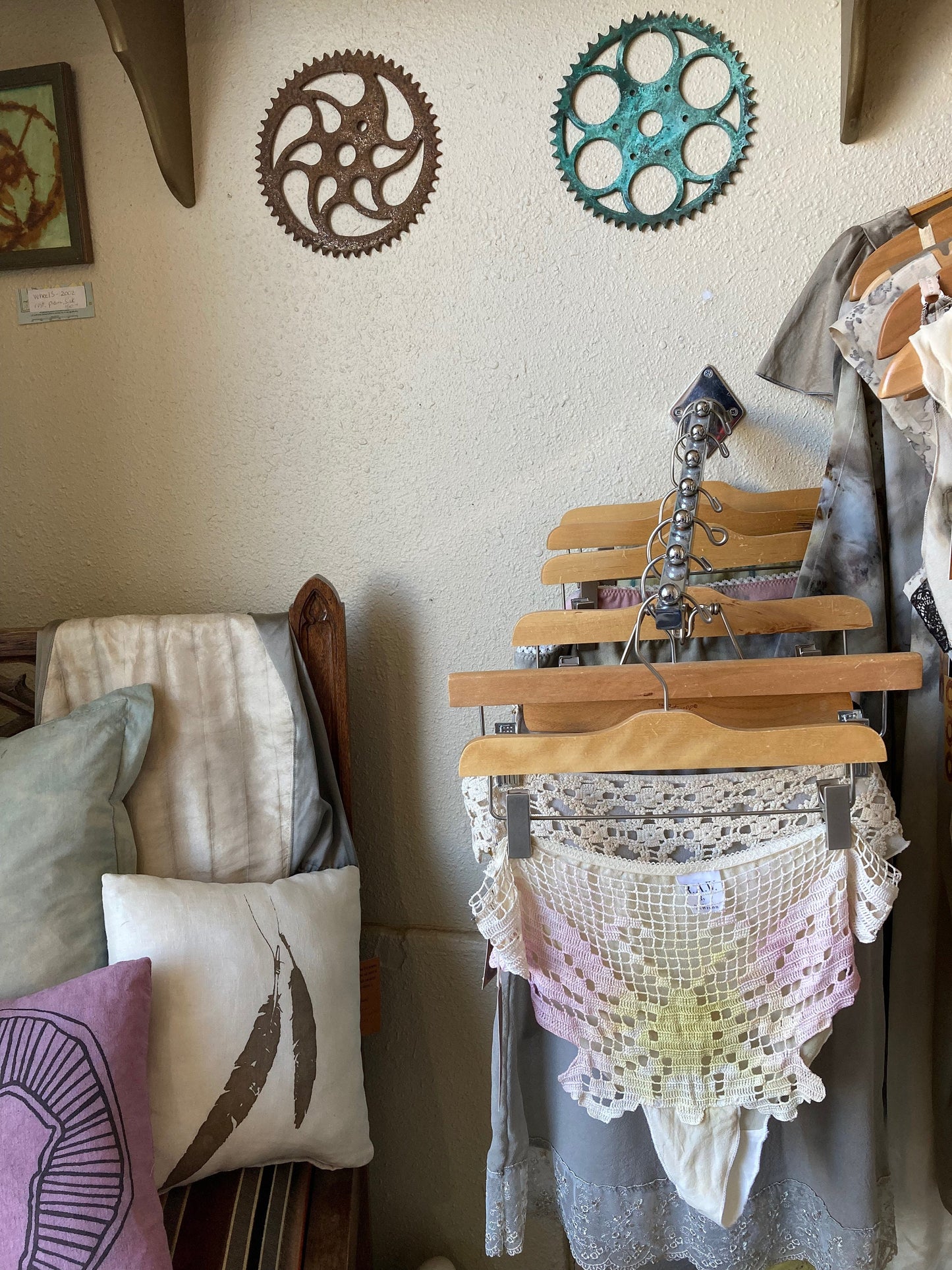 vintage crochet panties- natural dyed