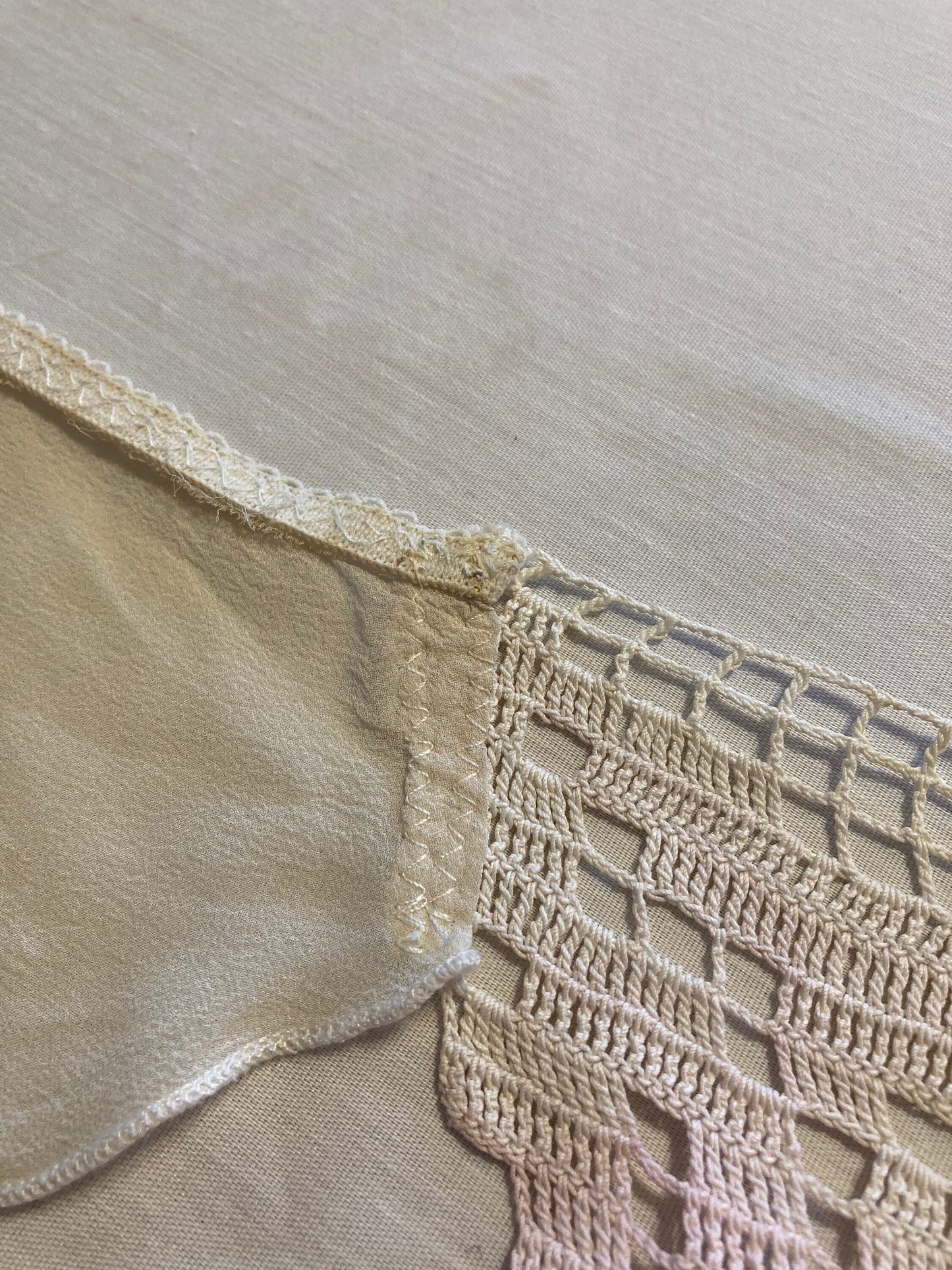 vintage crochet panties- natural dyed