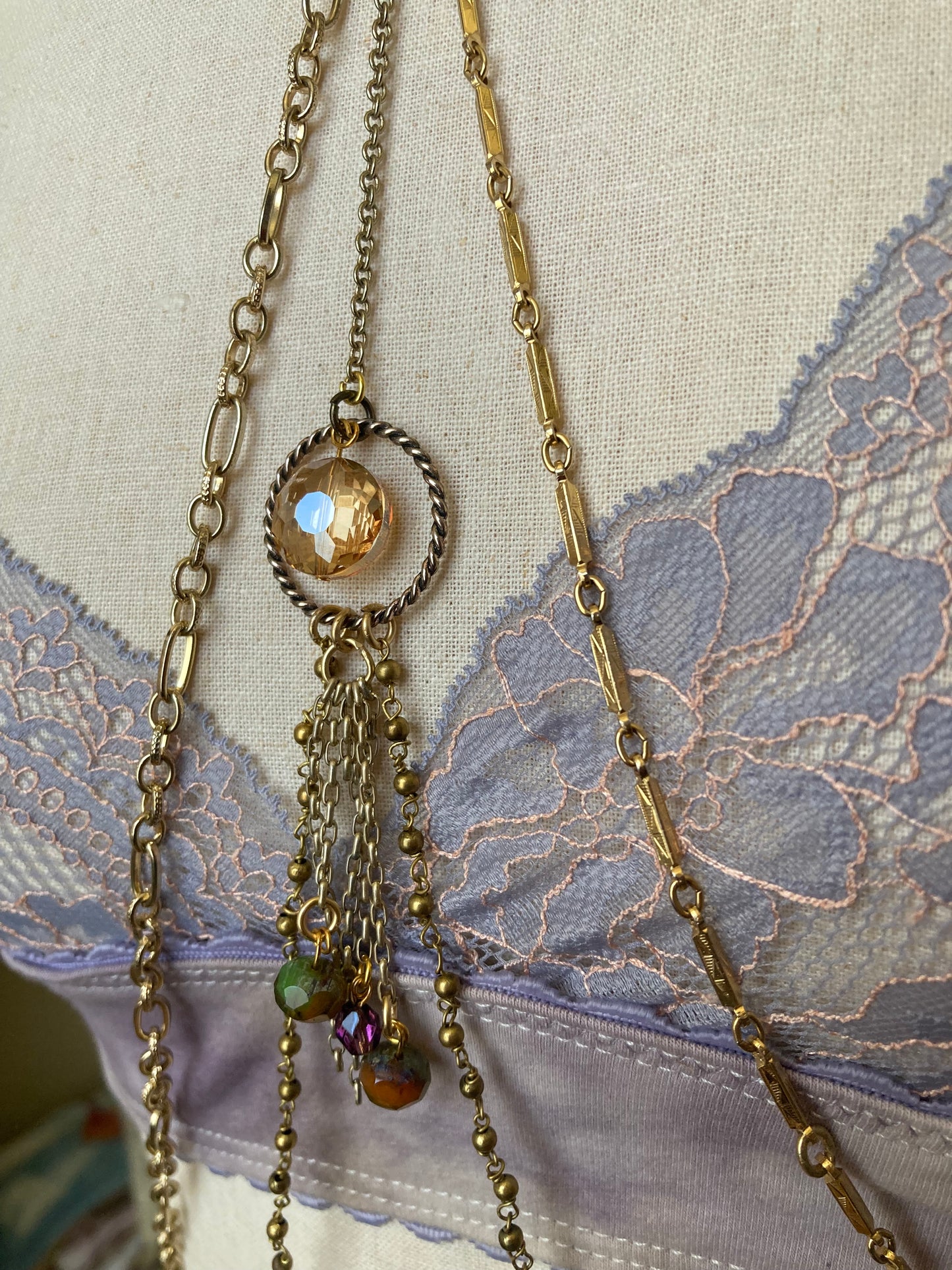 Body Chain - Vintage Choker - Gold