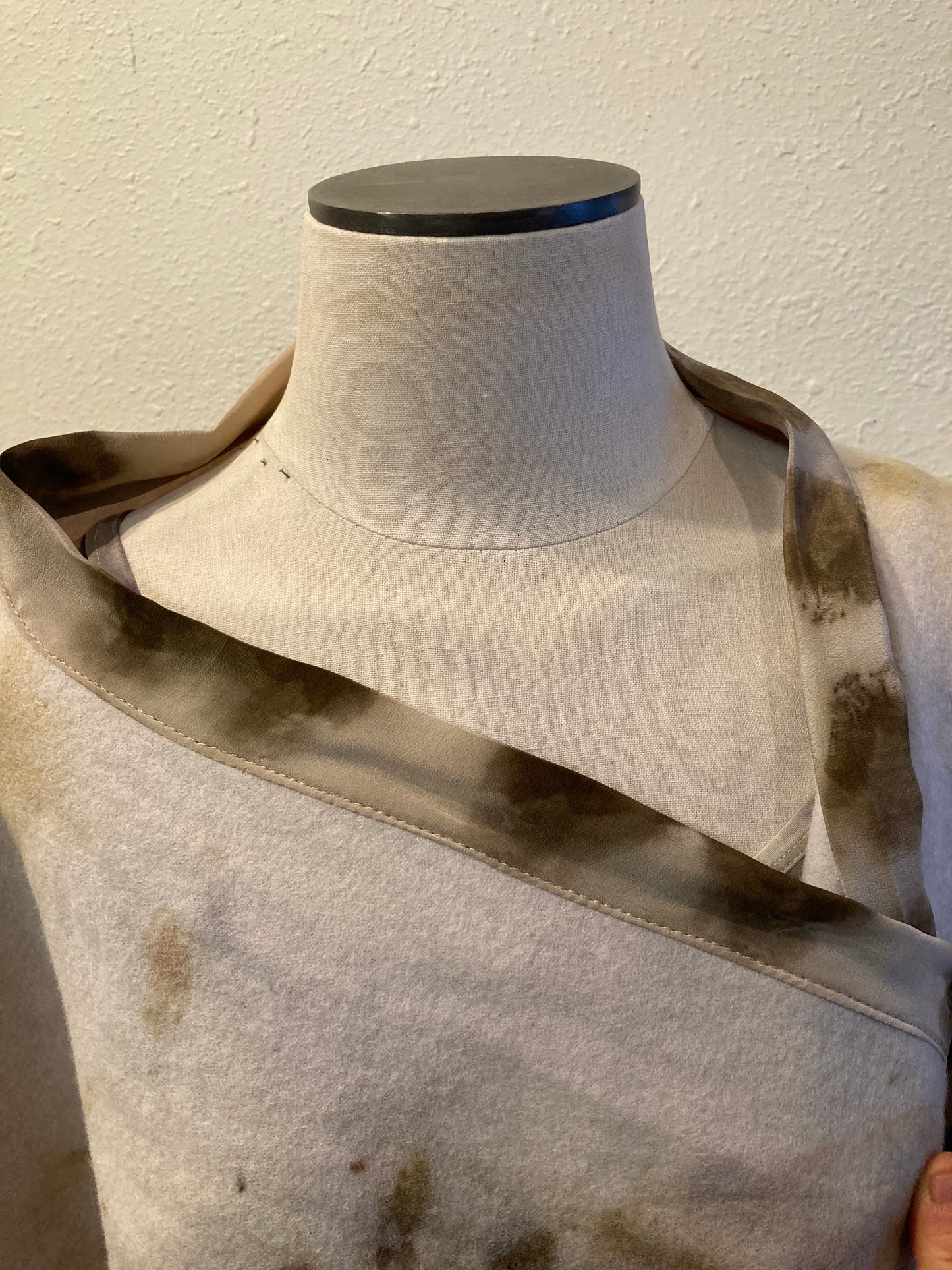 Wool Poncho -Botanical Print