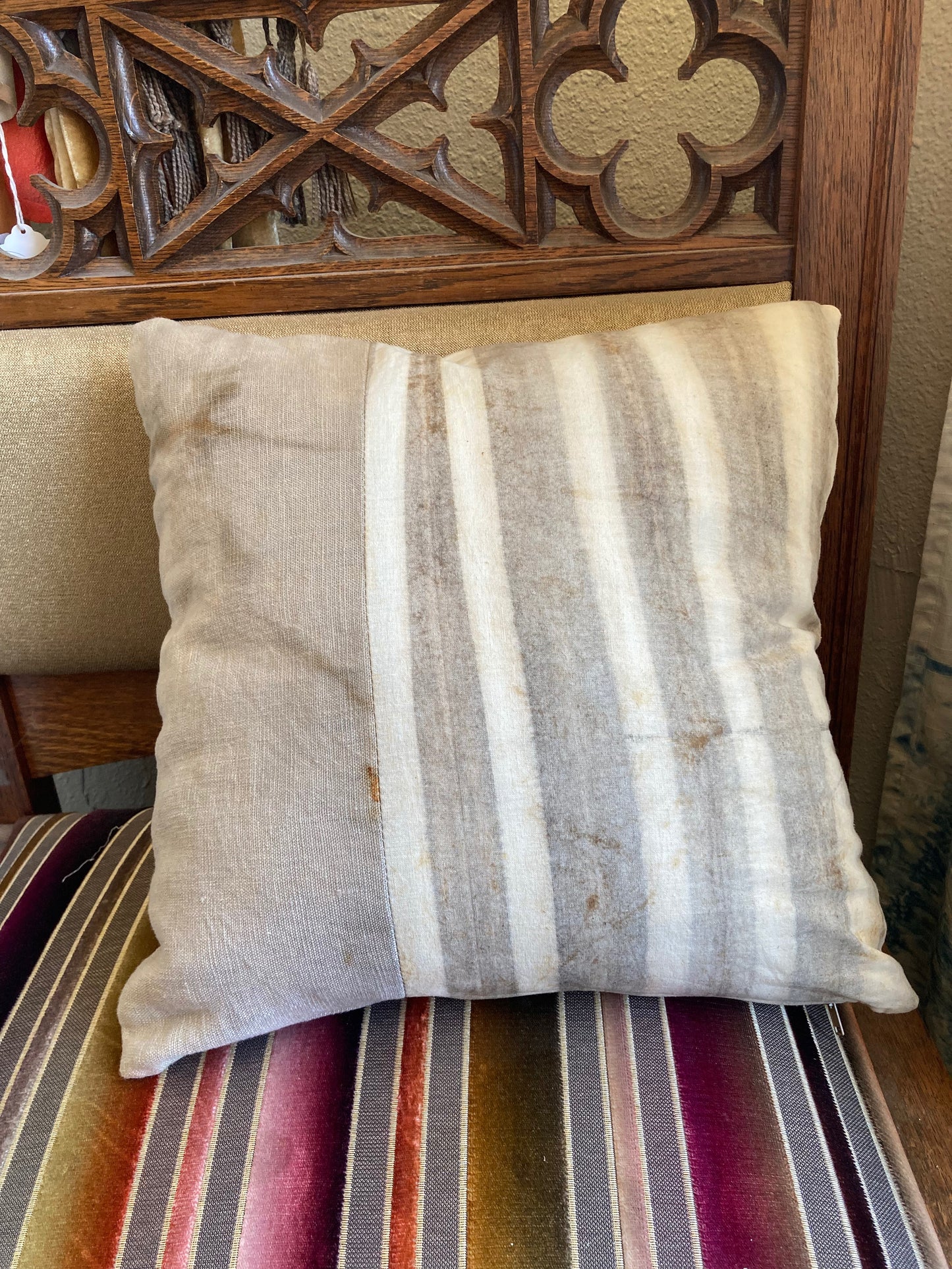 Natural Dyed Pillow - Stripe