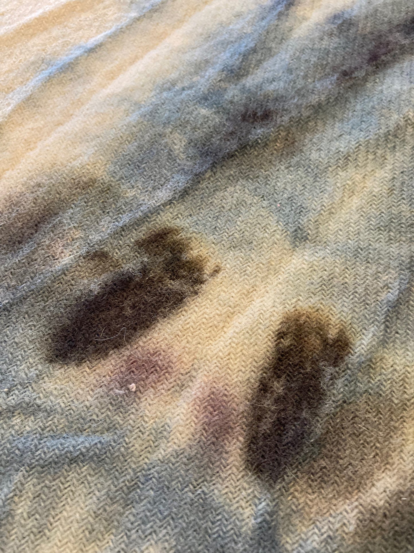 Indigo - Wool Remnant - Abstract