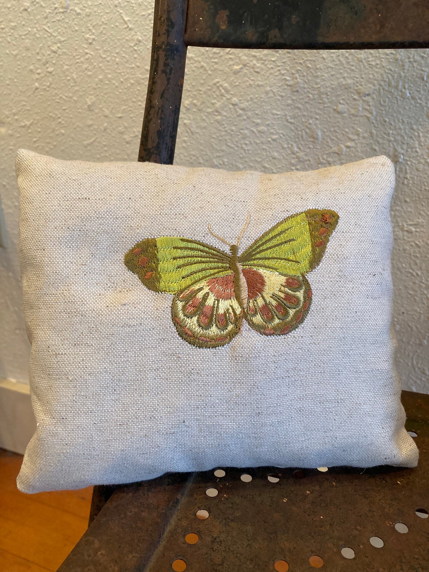 Herb Pillow - Butterfly embroidery