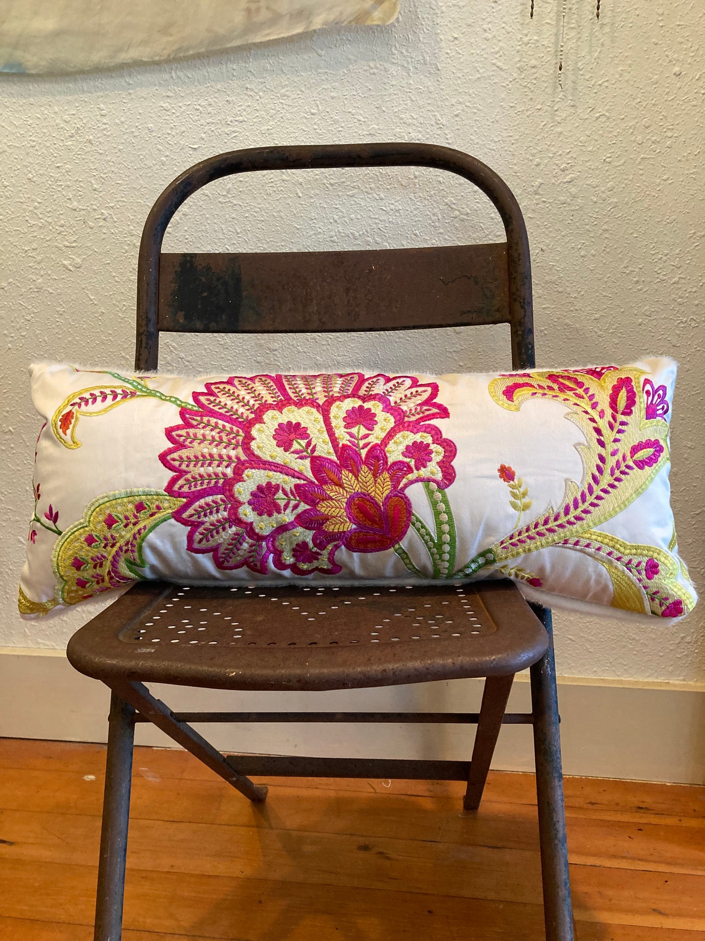 Pillows - floral embroidery, faux fur - Lumbar