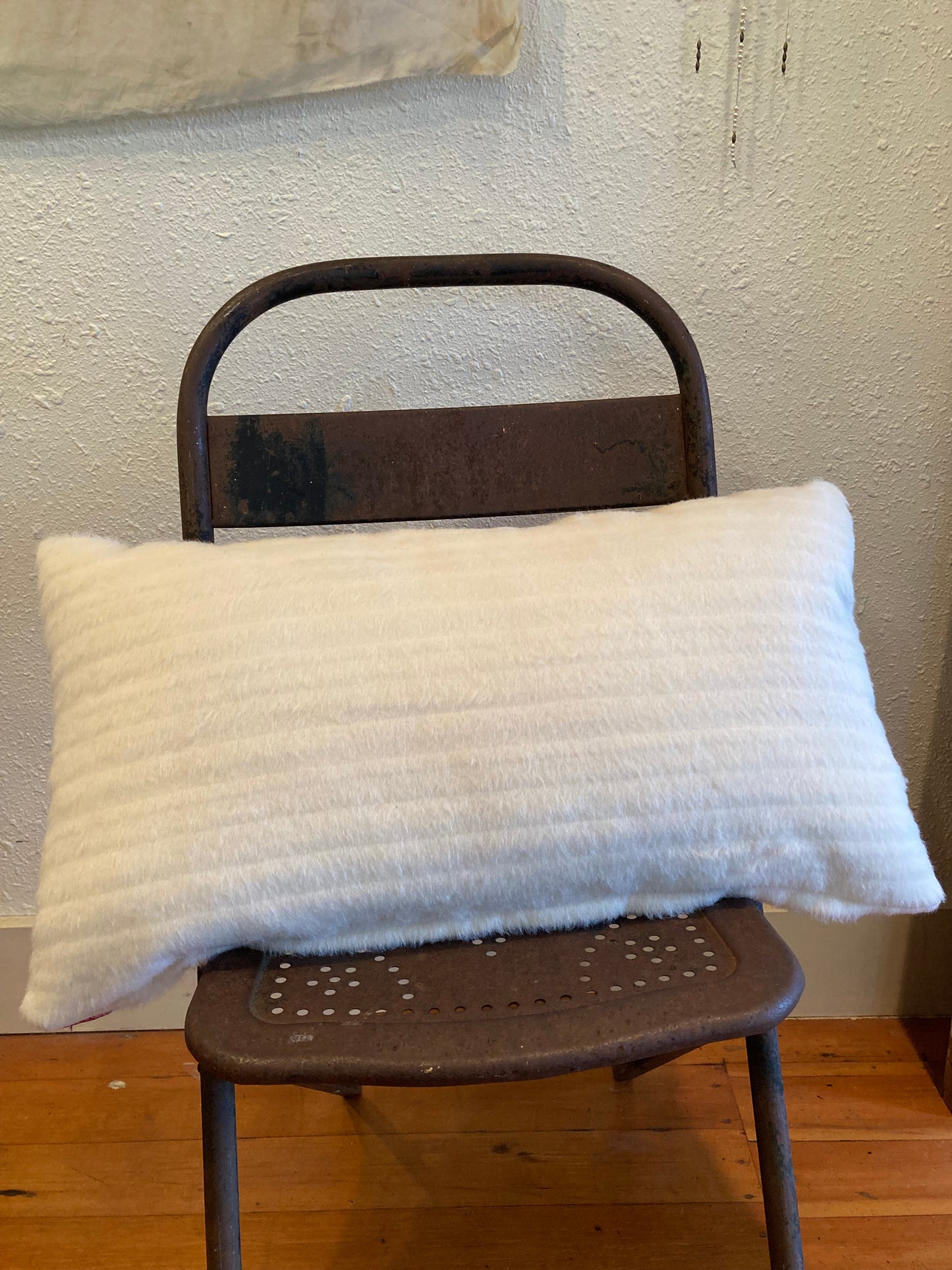 Pillows - floral embroidery, faux fur - Lumbar