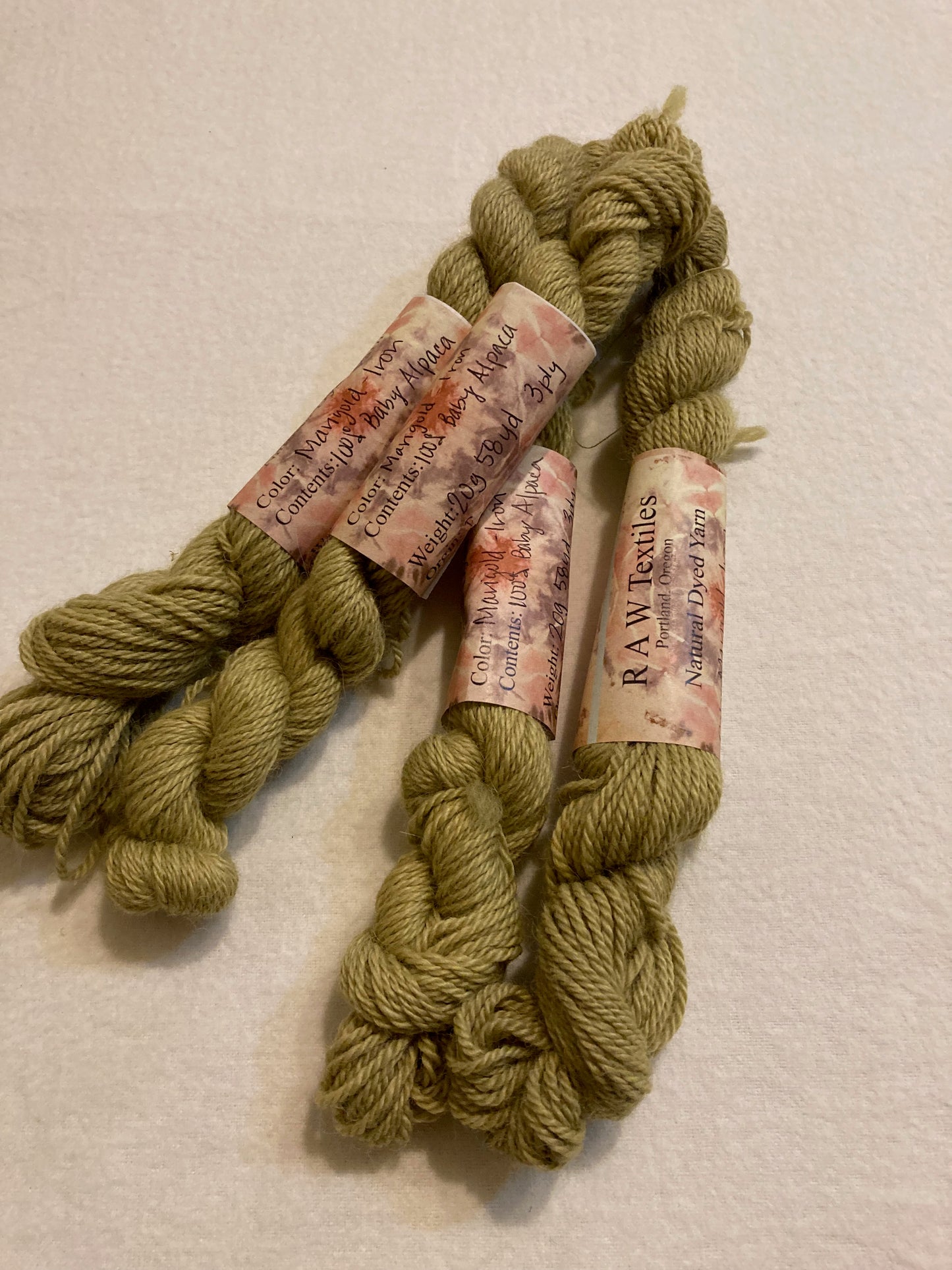 Baby Alpaca Yarn - 20 grams - Natural Dyed