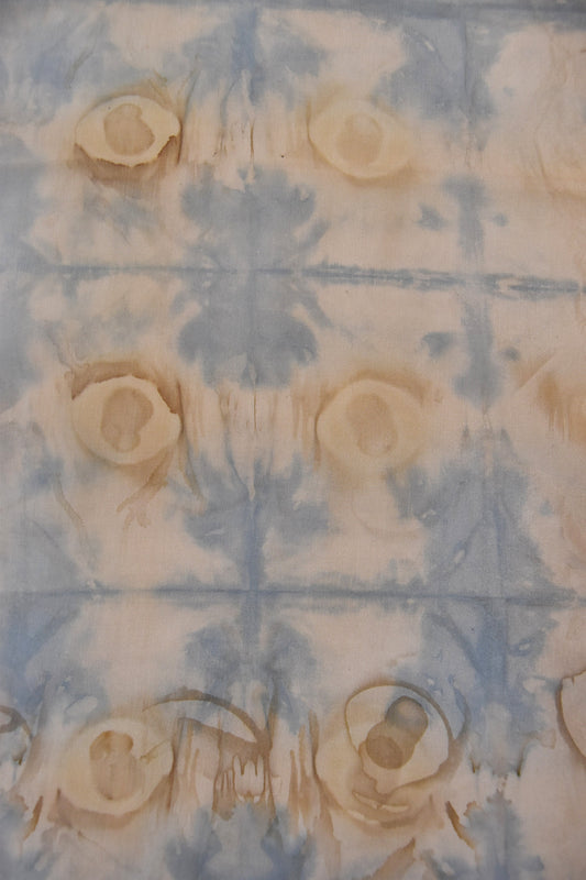 shibori and indigo fabric