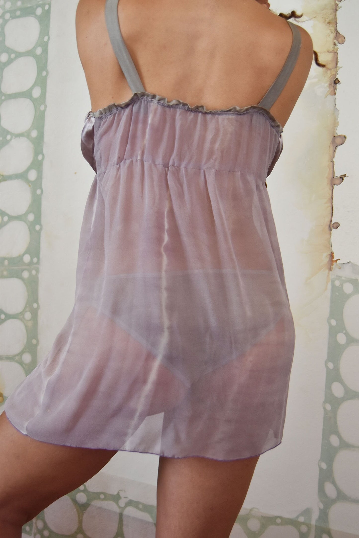 Primrose negligee - natural dyed - silk - lingerie
