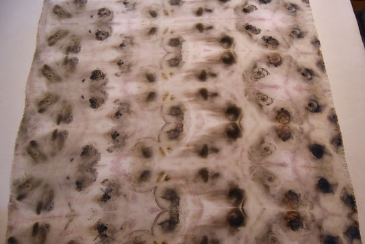 Kaleidoscope - silk crepe - botanical print textile