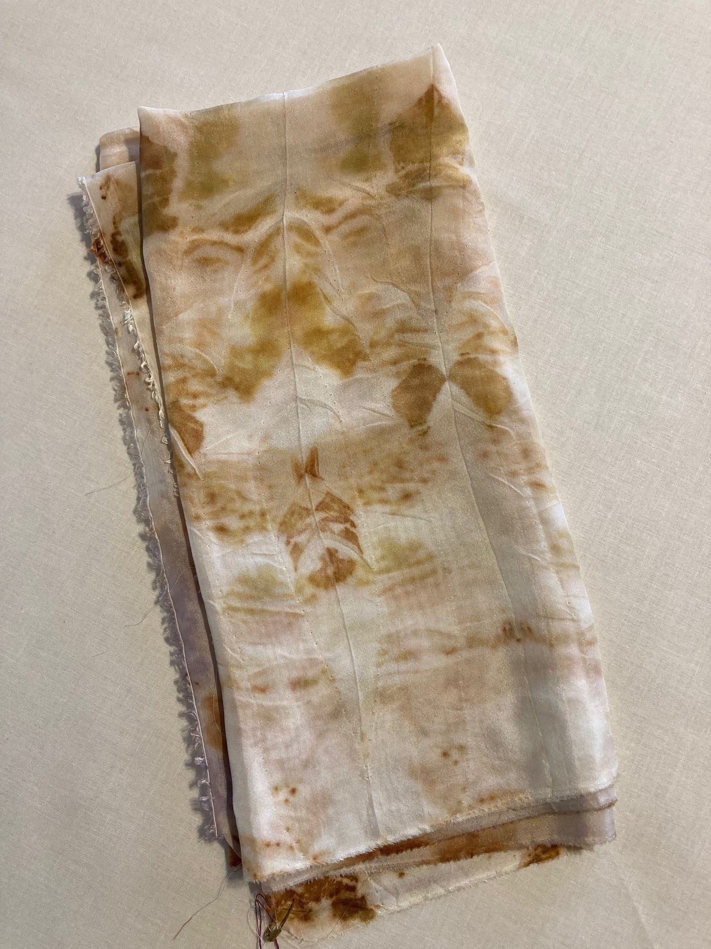 Silk Natural dyed fabric - yardage - natural dyes
