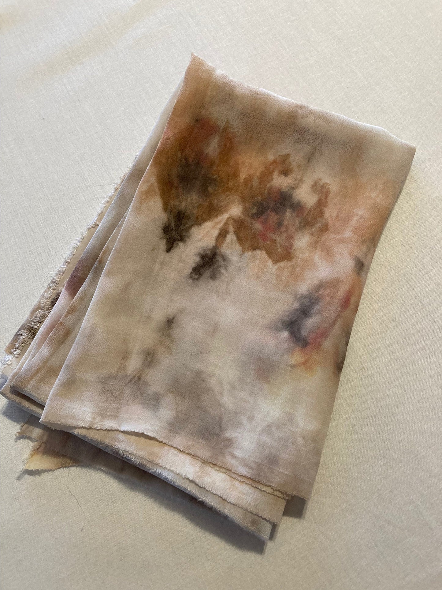 Silk Fabric Remnant - natural dye