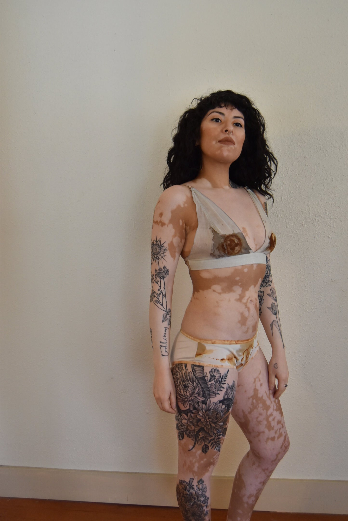 Rust Bra and Panties- silk lingerie- natural dyed